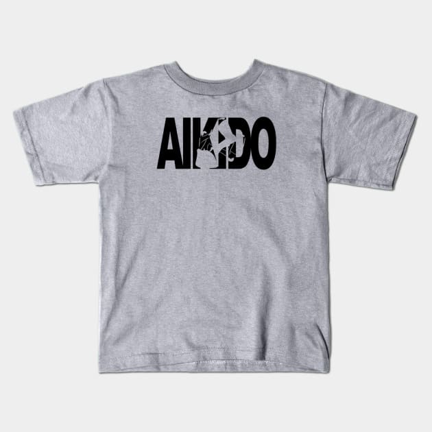 Aikido - Throw Kids T-Shirt by Todd Henderson 